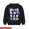 Boys Get Sad Too Merch Store Lightning Hoodie Black