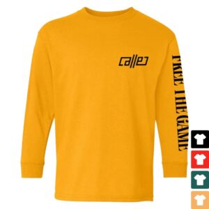 Calle Merch Store Free The Game Long Sleeve Gold