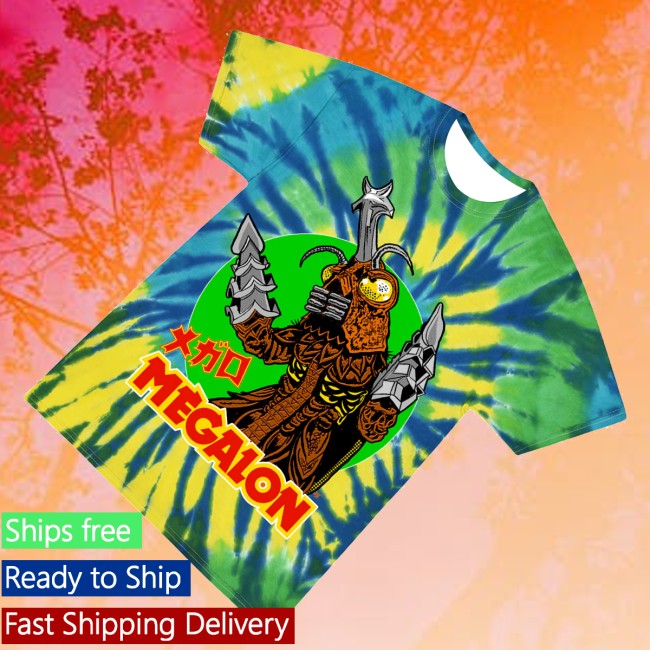 Cavitycolors Merch Store Megalon 50 Year Tribute Tie-Dye T-Shirt Limited Time
