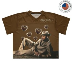 Chris Brown Merch Store Brown Album Boxy Football Jersey