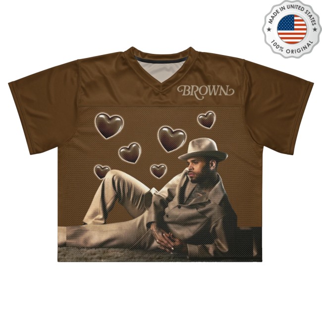 Chris Brown Merch Store Brown Album Boxy Football Jersey