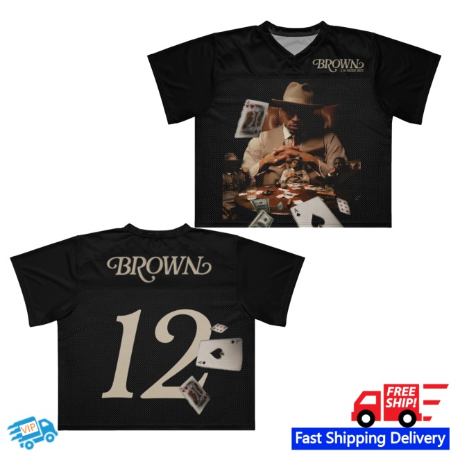 Chris Brown Merch Store Brown Casino Boxy Football Jersey