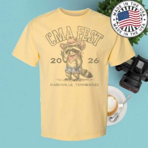 Cma World Merch Shop Store Cma Fest 2026 Raccoon Tee Shirt