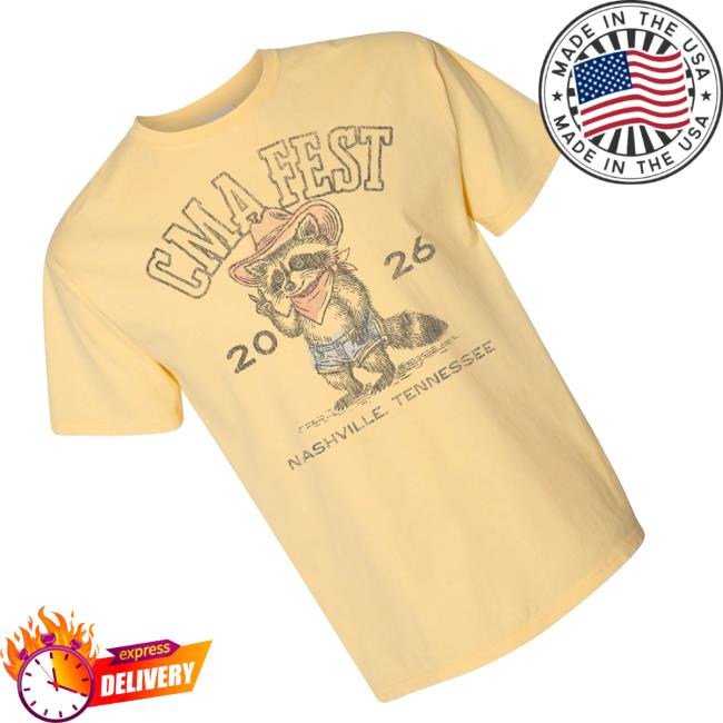 Cma World Merch Shop Store Cma Fest 2026 Raccoon Tee Shirt