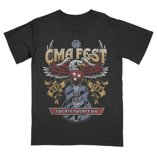 Cma World Merch Store Cma Fest 2026 Eagle Guitar Tee