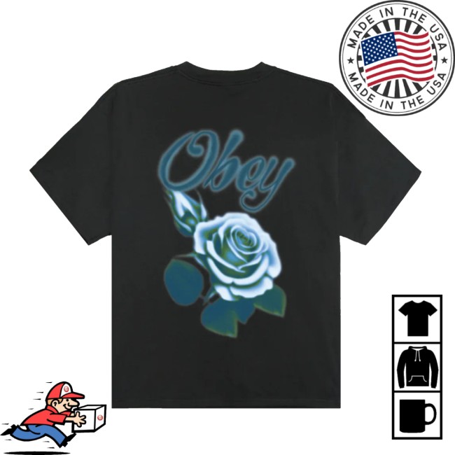 Crown Store Merch Obey Airbrushed Rose Tee