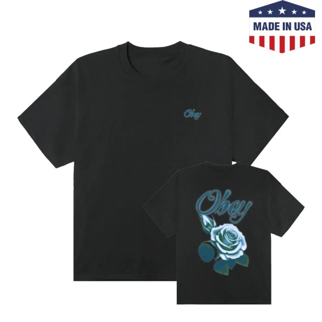 Crown Store Merch Obey Airbrushed Rose Tee