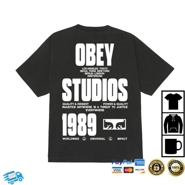 Crown Store Merch Obey Stamped Tee Black