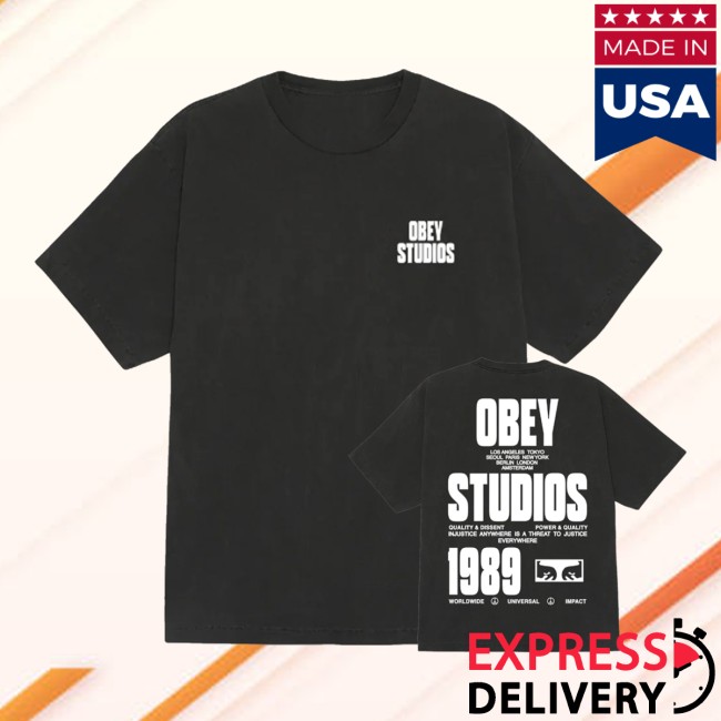 Crown Store Merch Obey Stamped Tee Black