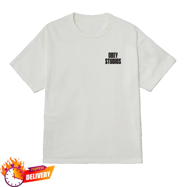 Crown Store Merch Obey Stamped Tee White