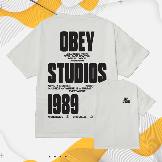 Crown Store Merch Obey Stamped Tee White