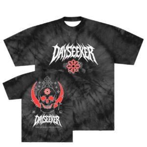 Dayseeker Merch Shop Store Red Moon Skull Dye Tee