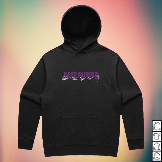 Deep Purple Merch Store Splat! Signature Hoodie Black