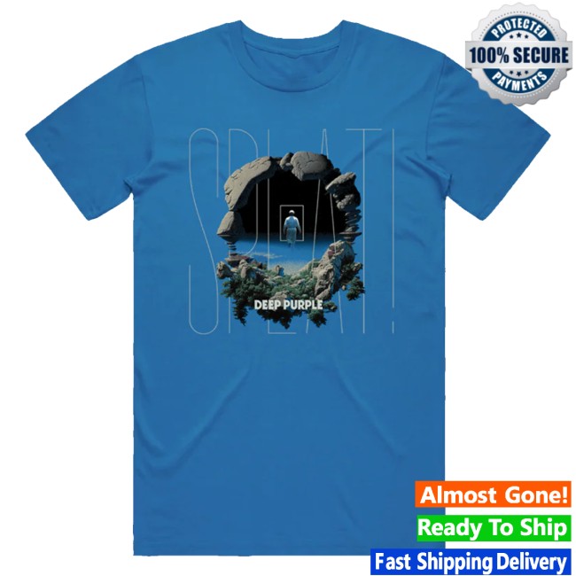 Deep Purple Merch Store Splat! T-Shirt Blue
