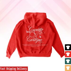 Empire Merch Store Zhamira Curita Para El Corazon Hoodie (Red)