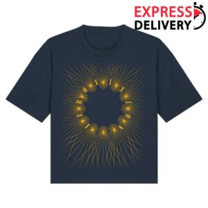 Eurovision Merch Shop Retro Eurovision Boxy T-Shirt Navy