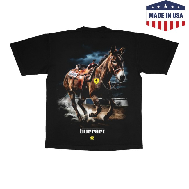 Fuerza Regida Store Merch Burrari Black Shirt
