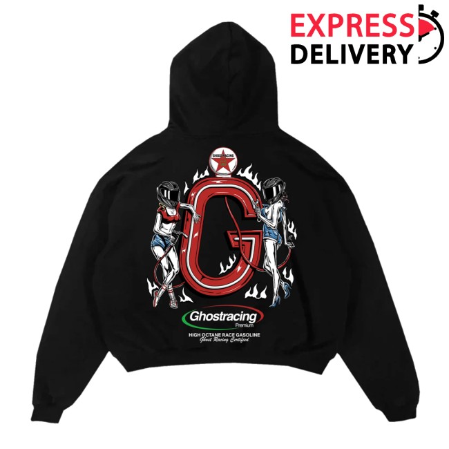 Ghost Racing Store Merch Pump Ghost Hoodie Black