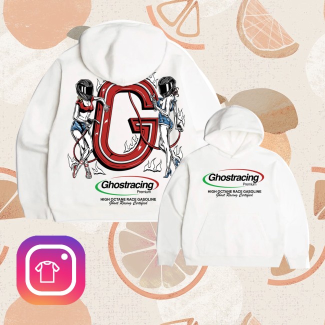 Ghost Racing Store Merch Pump Ghost Hoodie White