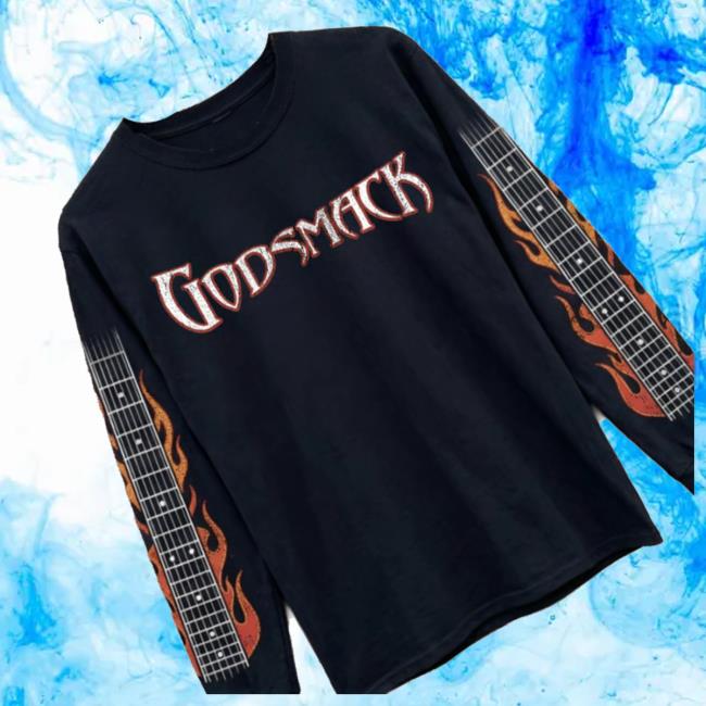 Godsmack Merch Shop Flame Guitar Long Sleeve