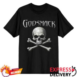 Godsmack Store Merch Boston Bad Boys Skull Tee