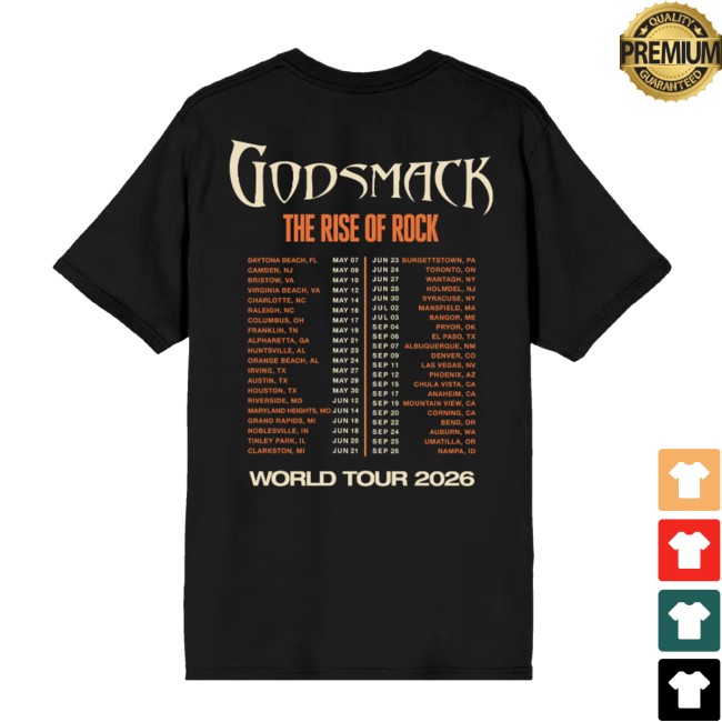 Godsmack Store Merch The Rise Of Rock Admat Itin Shirt