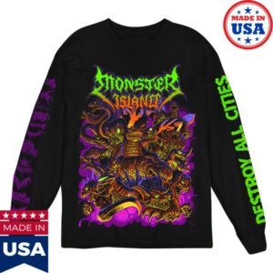 Godzilla Merch Store Monster Island Metalcropolis Long Sleeve T-Shirt