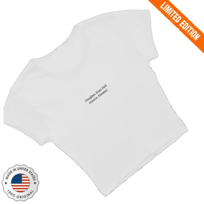 Gracie Abrams Merch Shop Store Daughter From Hell Text White Baby Tee