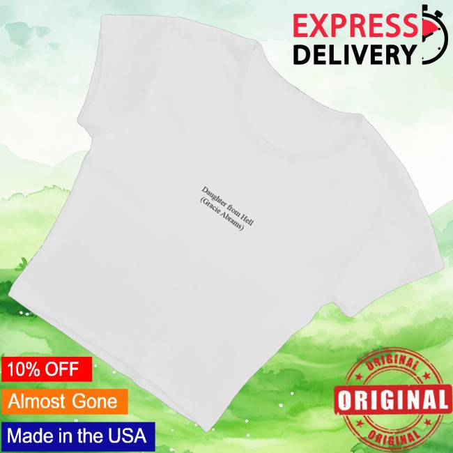 Gracie Abrams Merch Store Daughter From Hell Text White Baby Tee