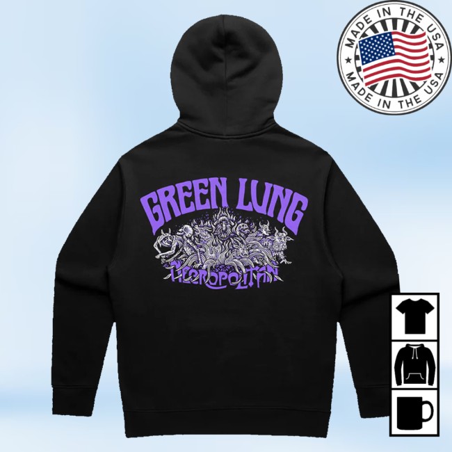 Green Lung Merch Store Necropolitan Zip Hoodie Black