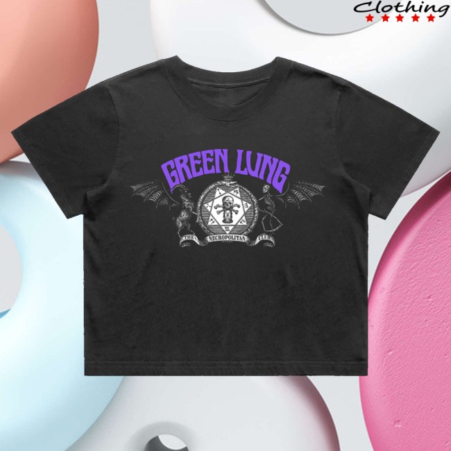 Green Lung Merch Store The Necropolitan Club Crop Tee Black