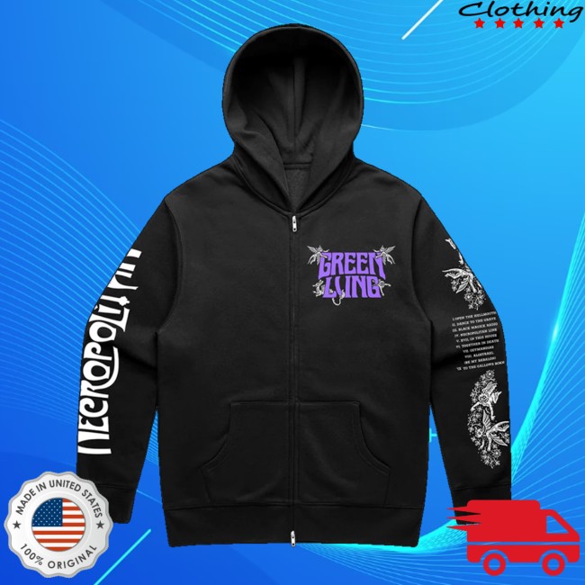 Green Lung Store Merch Necropolitan Zip Hoodie Black