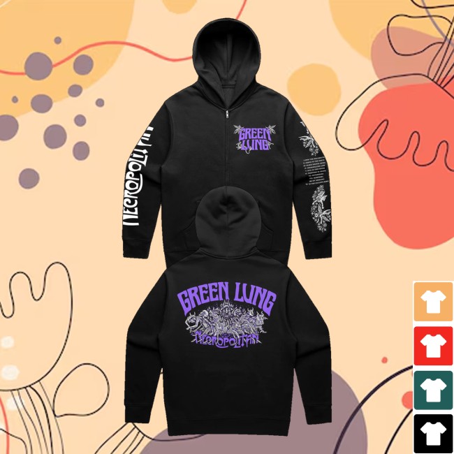 Green Lung Store Merch Necropolitan Zip Hoodie Black