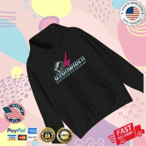 Hardwired Radiowy Merch Shop Hardwired Skull Lightning Hoodie Retro Rock Graphic Hooded Sweatshirt
