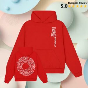 Harry Styles Merch Shop Store Tracklist Hoodie Red