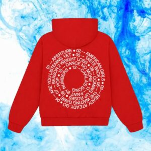 Harry Styles Store Merch Tracklist Hoodie Red