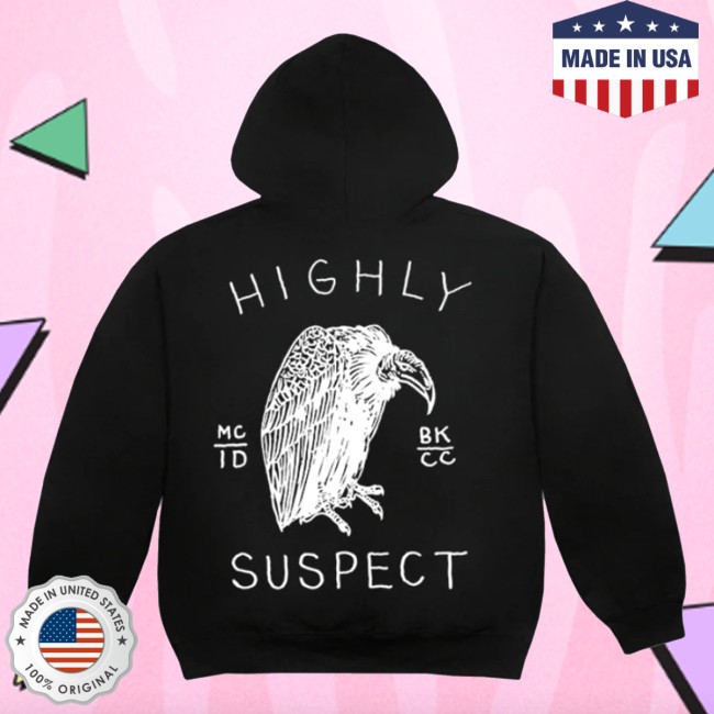 Highly Suspect Store Merch Mcid Vulture Black Zip Up Hoodie