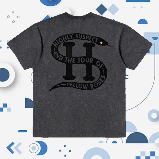 Highly Suspect Store Merch Snake Logo Mineral Wash Shirt