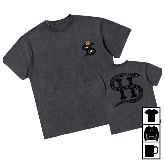 Highly Suspect Store Merch Snake Logo Mineral Wash Shirt