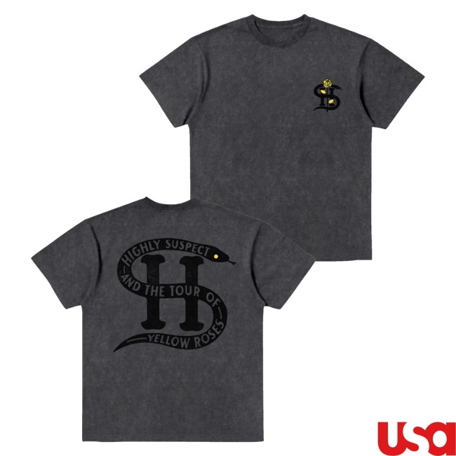 Highly Suspect Store Merch Snake Logo Mineral Wash T-Shirt