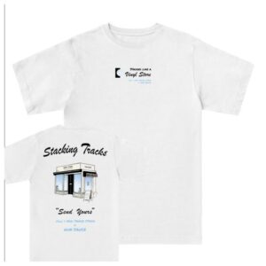 Hun Sauce Merch Shop Store Vinyl Store White T-Shirt Trackstack X Hun Sauce