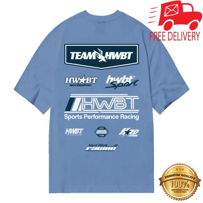 Hwbt Store Merch Sport Performance Oversized Shirt Blue