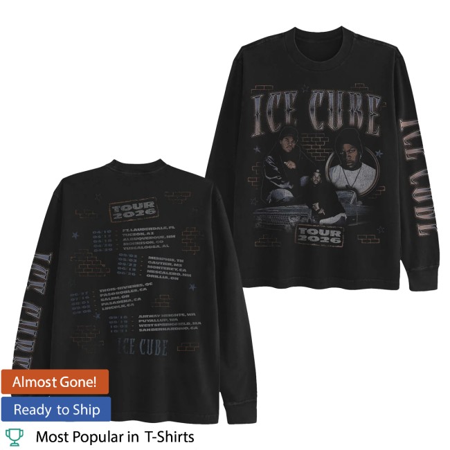 Ice Cube Merch Store 2026 Logo Long Sleeve Tour T-Shirt 4 Ice Cube Merch Store 2026 Logo Long Sleeve Tour T-Shirt