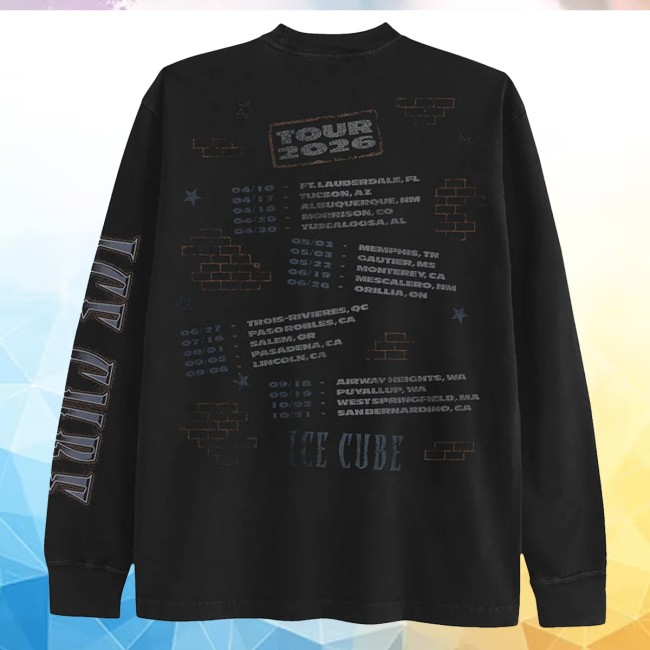 Ice Cube Merch Store 2026 Logo Long Sleeve Tour T-Shirt 5 Ice Cube Merch Store 2026 Logo Long Sleeve Tour T-Shirt