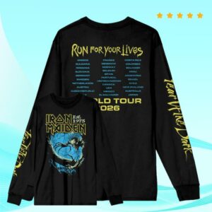 Iron Maiden Merch Shop Store Fear Of The Dark 2026 Tour Longsleeve Tee