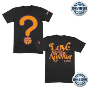 James Merch Store Black Question Mark Tee