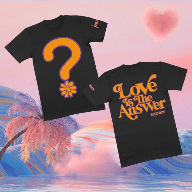 James Merch Store Black Question Mark Tee