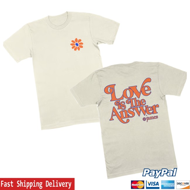James Merch Store Love Is The Answer T-Shirt Natural