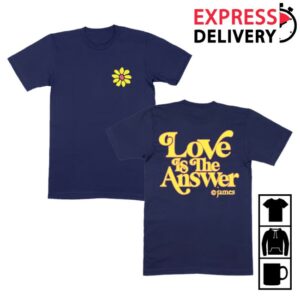 James Merch Store Love Is The Answer T-Shirt Navy
