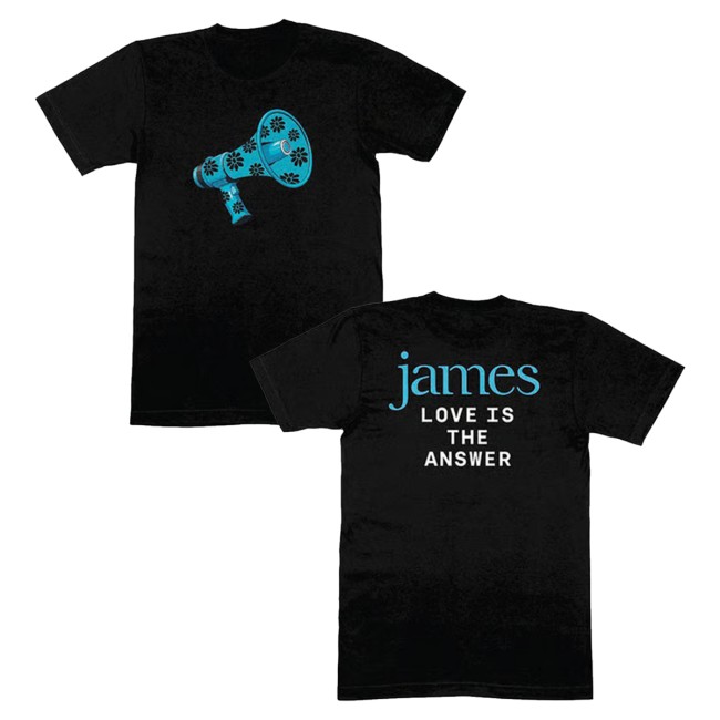 James Merch Store Megaphone Tee Black